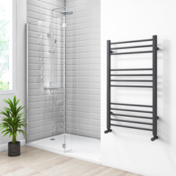 Bild von Sahara Anthracite Heated Towel Rail – 1000 x 600mm