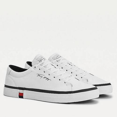 Bild von Tommy Hilfiger Modern Line – White Leather Sneakers
