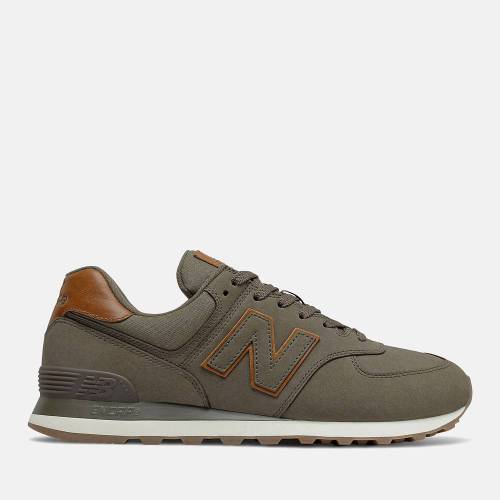 Bild von NEW BALANCE 574 Line – Burgundy Tan Sea Salt Nabuck Sneakers for Him