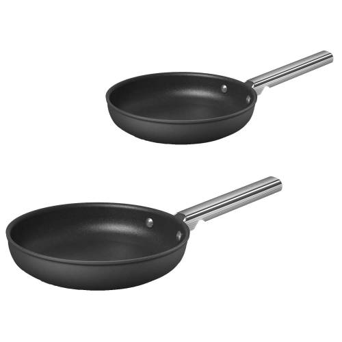 Bild von Smeg Cookware 2 Piece Non-Stick Frying Pan Set – Black